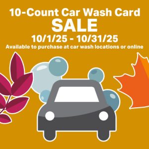 10-count car wash card sale