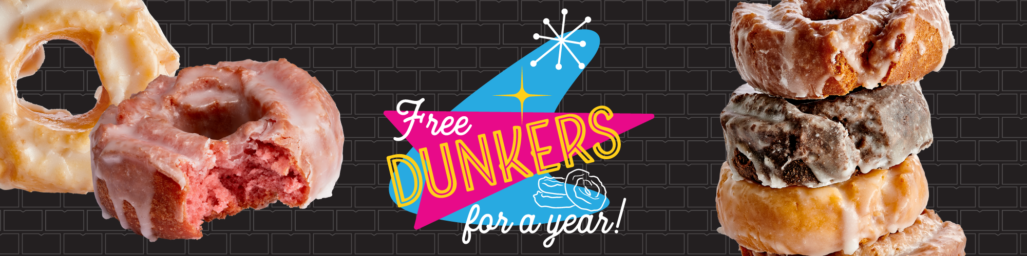 Free Dunkers for a year header.