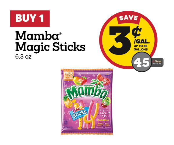 Buy 1 Mamba Magic Sticks 6.3oz Earn 3 Cents Per Gallon or 45 Fleet Points