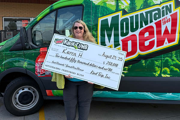 Introducing our Grand Prize $250,000 winner of the Mountain Dew Kwik Climb, Karen H. from Rochester, MN!