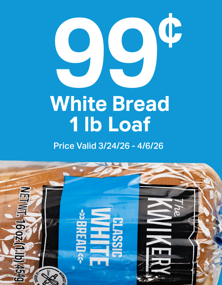    99¢ White Bread 1lb Loaf - Price Valid 3/24/26 - 4/6/26