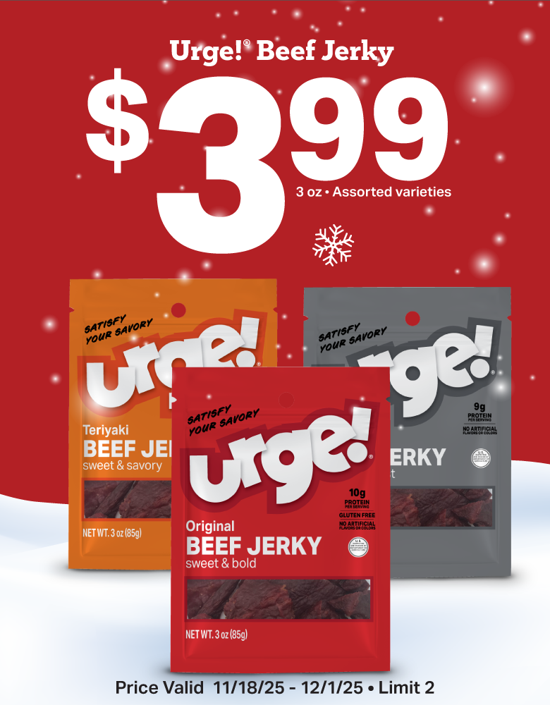 $3.99 URGE Beef Jerky