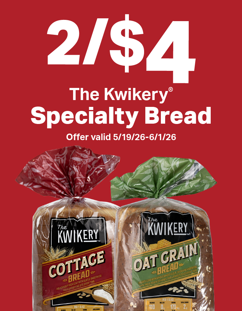2/$4 The Kwikery Specialty Bread