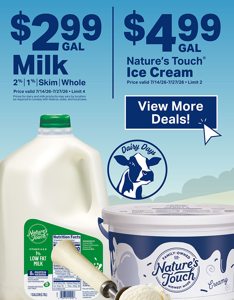 $2.99 gallon milk and $4.99 gallon ice cream