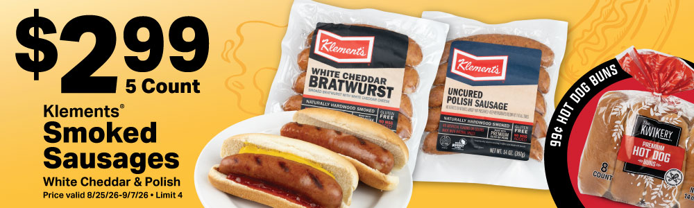 $2.99 smoked sausages